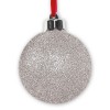 BOLA DE NATAL 7.5X7.5 GLITTER PRATEADO